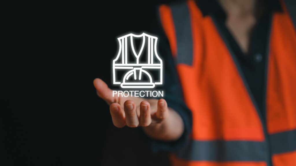 hand-presenting-glowing-safety-gear-icon